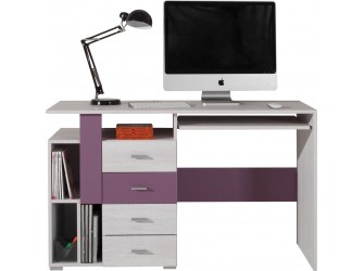 Biurko Naomi 125 4SZ Sosna Bielona/Viola