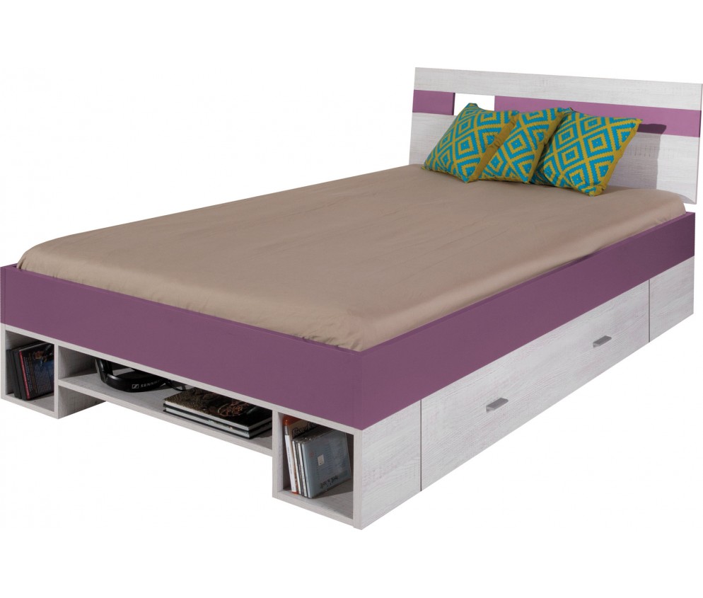 Łóżko Naomi 120 Sosna Bielona/Viola