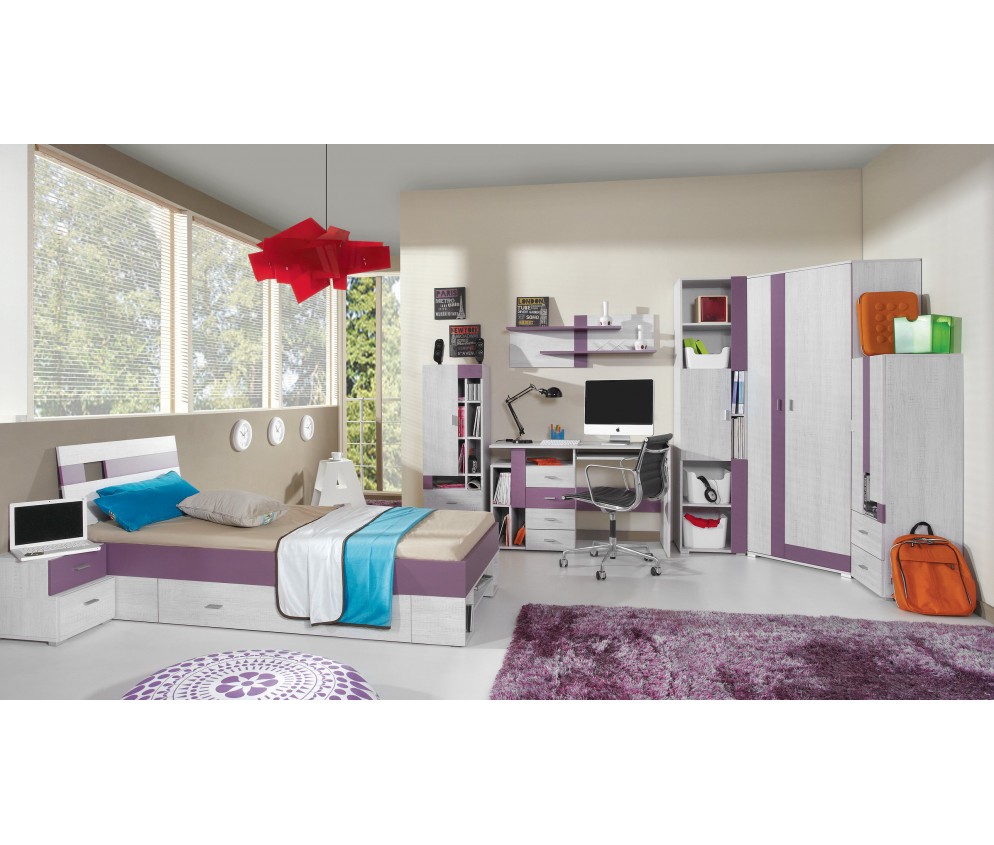 Łóżko Naomi 90 Sosna Bielona/Viola