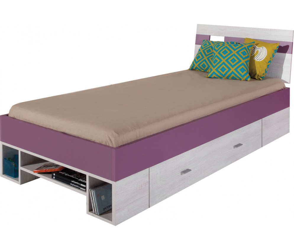 Łóżko Naomi 90 Sosna Bielona/Viola