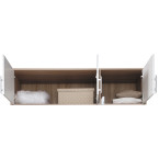 Szafa Simon 150 3D2SZ Dąb Sonoma/Biały Lux z lustrem