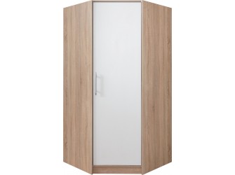 Szafa Simon 95  Dąb Sonoma/Biały Lux narożna prawa/lewa