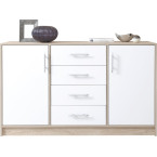 Komoda Simon 140 2D4SZ Dąb Sonoma/Biały Lux