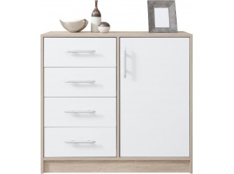 Komoda Simon 90 1D4SZ Dąb Sonoma/Biały Lux