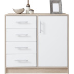 Komoda Simon 90 1D4SZ Dąb Sonoma/Biały Lux