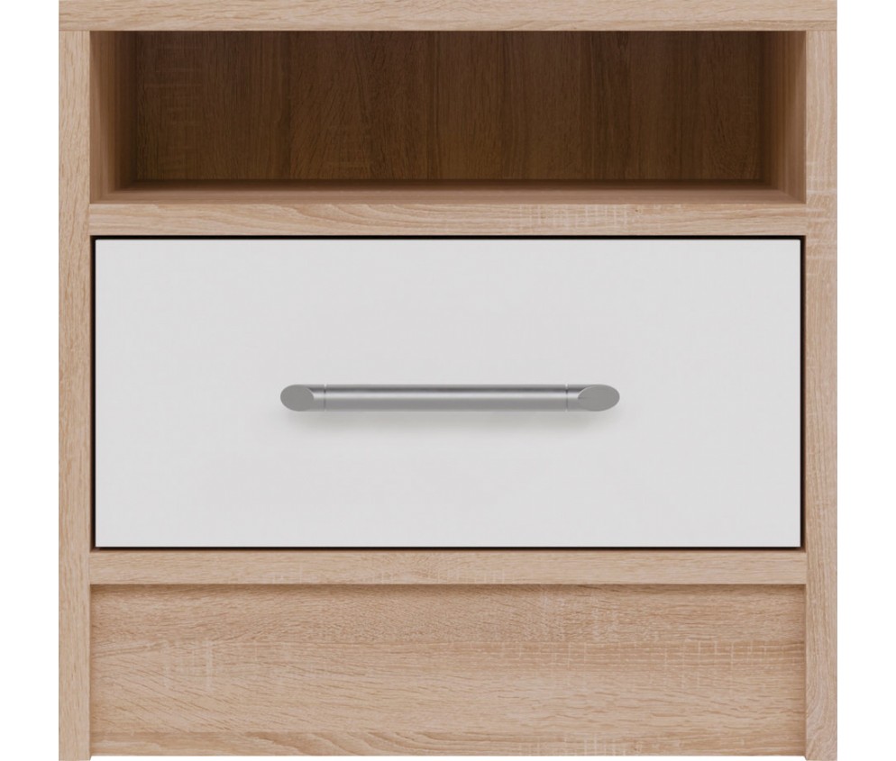 Stolik nocny Simon 40 Dąb Sonoma/Biały Lux