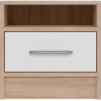 Stolik nocny Simon 40 Dąb Sonoma/Biały Lux