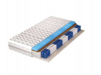 Materac Olimp H5/H4 średnio twardy/twardy, kokos, sprężyny kieszeniowe, latex, antyalergiczny