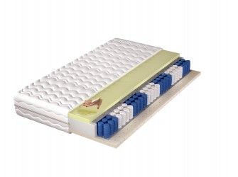 Materac Komo H3 średnio twardy, dwustronny, hypoalergiczny, 7 stref, pianka visco, latex, sprężyny kieszeniowe