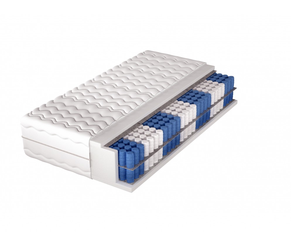 Materac Nast H3 średnio twardy, dwustronny, 7 stref, sprężyny kieszeniowe