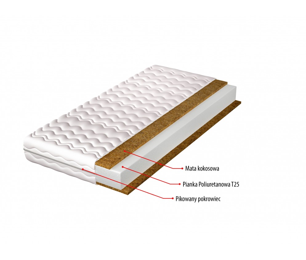 Materac Amanda10 H5 twardy, hypoalergiczny, kokos
