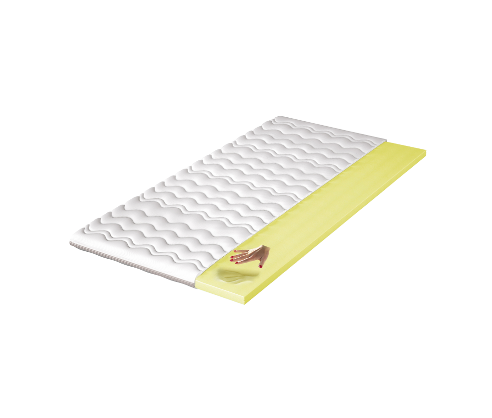 Materac nawierzchniowy Asti, pianka visco, hypoalergiczny, H2