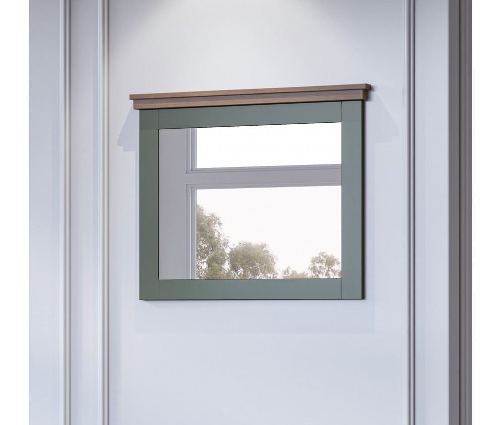 Lustro Evora Zielony/Dąb Lefaks 71x60