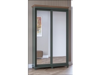 Szafa Evora 2D przesuwna Zielony/Dąb Lefaks 120