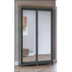 Szafa Evora 2D przesuwna Zielony/Dąb Lefaks 120