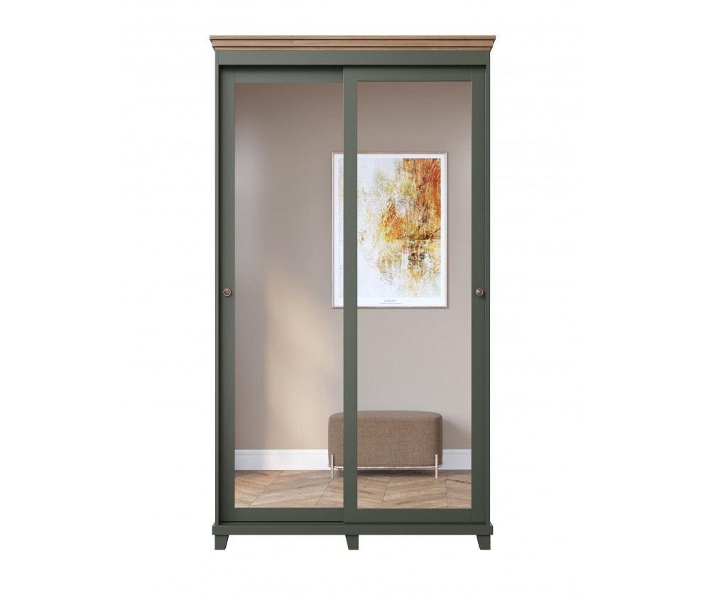 Szafa Evora 2D przesuwna Zielony/Dąb Lefaks 120