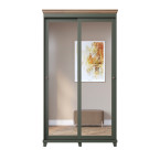 Szafa Evora 2D przesuwna Zielony/Dąb Lefaks 120