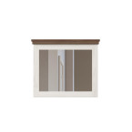 Lustro Evora Biały Abiskoash/Dąb Lefkas  71x60