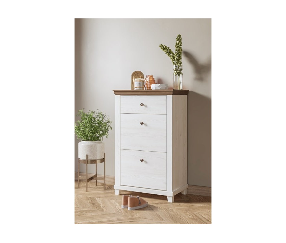 Komoda Evora 1SZ2D Biały Abiskoash/Dąb Lefkas 71