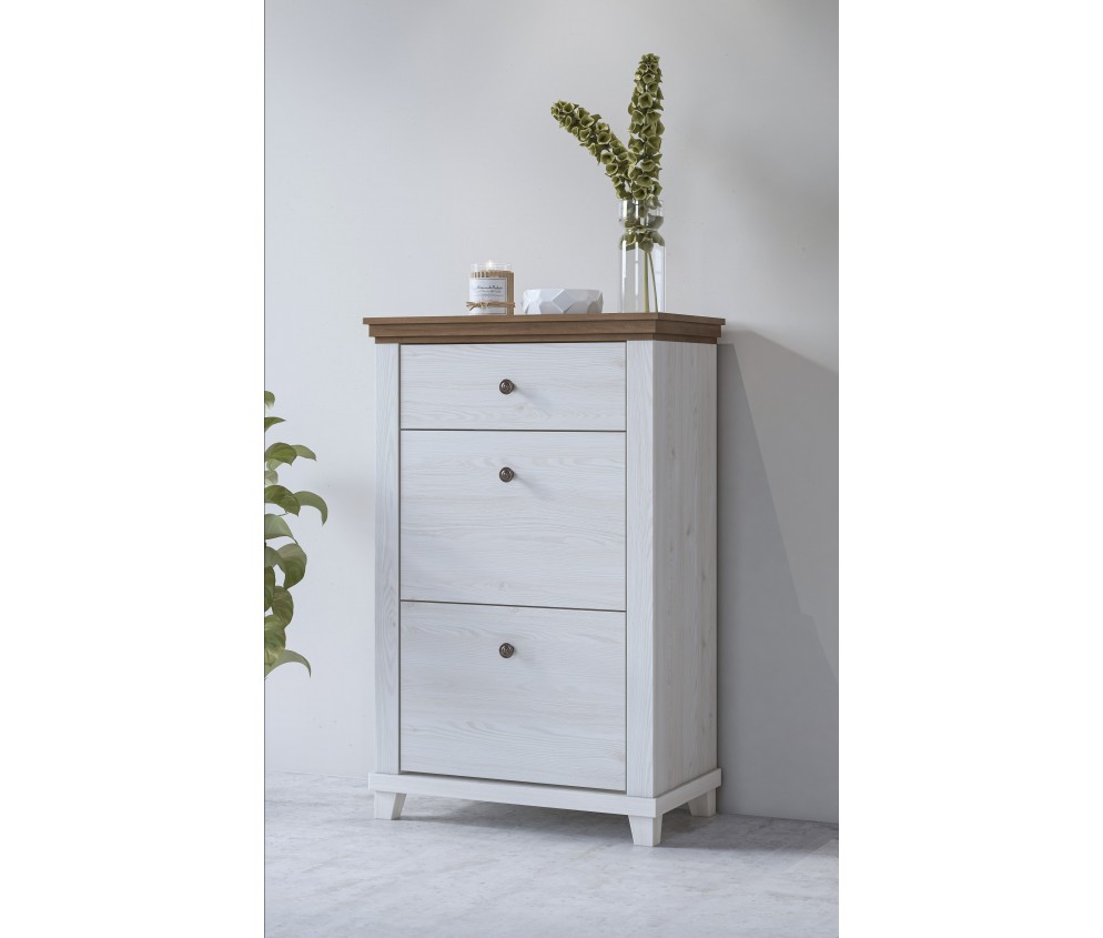 Komoda Evora 1SZ2D Biały Abiskoash/Dąb Lefkas 71