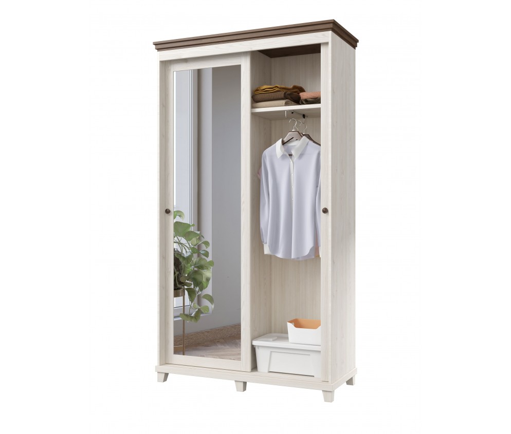 Szafa Evora 2D przesuwna Biały Abiskoash/Dąb Lefkas 120