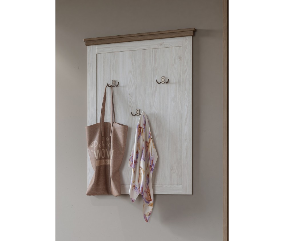 Panel z wieszakami Evora Biały Abiskoash/Dąb Lefkas 71