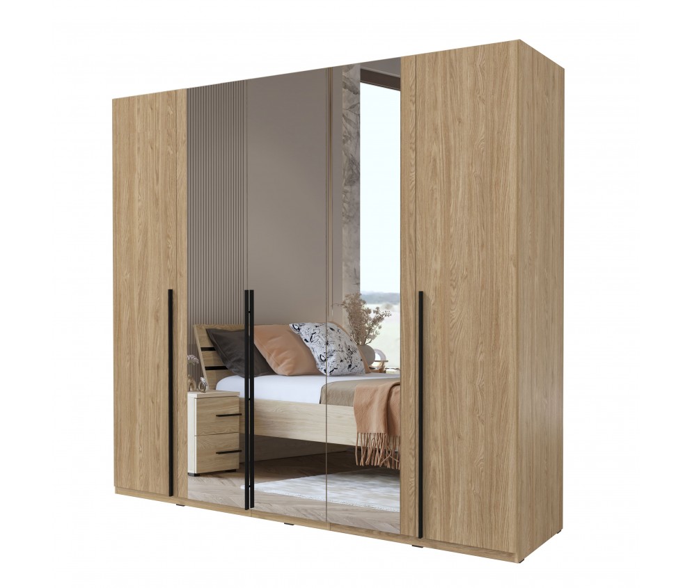Szafa Lenny 5D z lustrem dąb olejowany 225