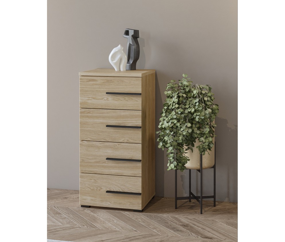 Komoda Lenny 4SZ dąb olejowany 45