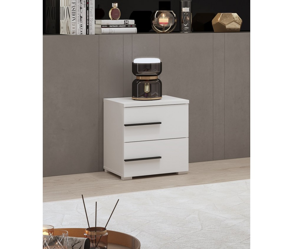 Stolik nocny Lenny 2SZ biały 45 prawy/lewy