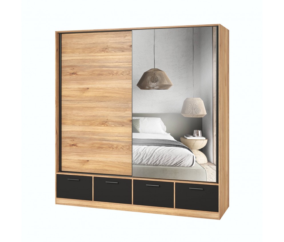 Szafa przesuwna 2D4SZ Gamma 186 z lustrem