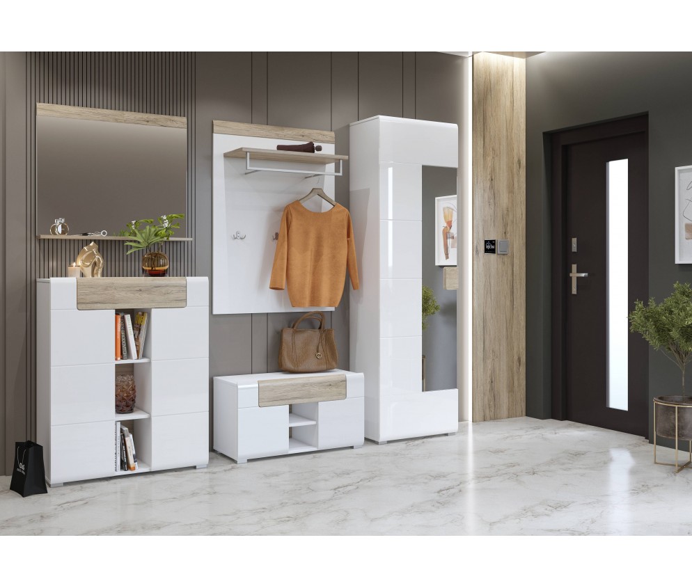 Lustro Tamariso 83x72 Biały Połysk/San Remo