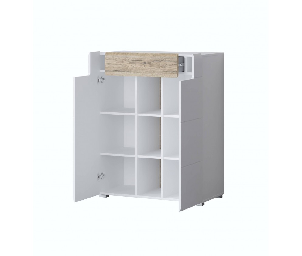 Komoda 2D1SZ Tamariso 83 Biały Połysk/San Remo