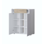 Komoda 2D1SZ Tamariso 83 Biały Połysk/San Remo