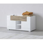 Komoda niska 2D1SZ Tamariso 83 Biały Połysk/San Remo