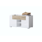 Komoda niska 2D1SZ Tamariso 83 Biały Połysk/San Remo