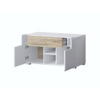 Komoda niska 2D1SZ Tamariso 83 Biały Połysk/San Remo