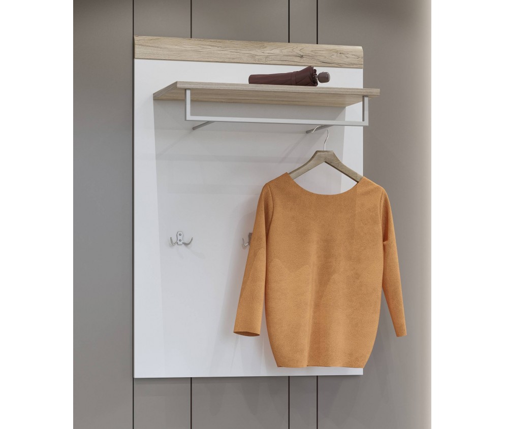 Panel z wieszakami Tamariso 83 Biały Połysk/San Remo