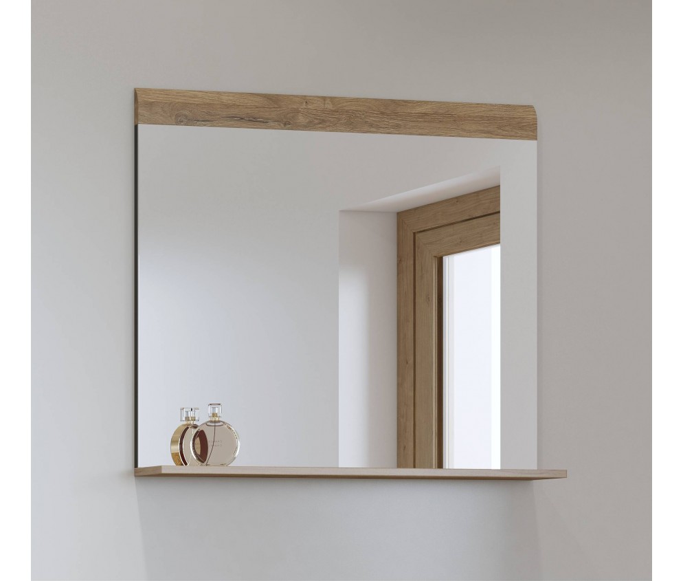 Lustro Tamariso 83x72 Antracyt Połysk/dąb Grandson