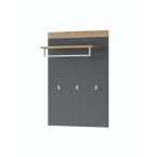 Panel z wieszakami Tamariso 83 Antracyt Połysk/dąb Grandson