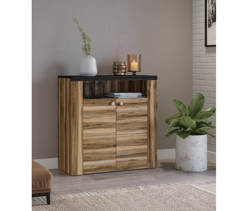 Komoda 2D Lola 84 Satin nussbaum/ touchwood