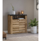 Komoda 2D Lola 84 Satin nussbaum/ touchwood