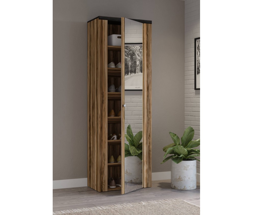 Szafa Lola 65 Satin nussbaum/ touchwood z lustrem