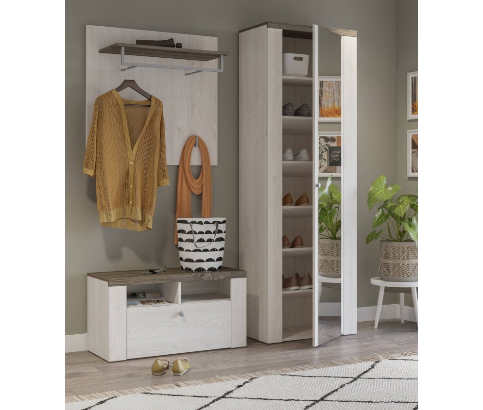 Szafa Lola 80 Sibiu larche/sonoma truffel z lustrem