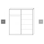 Szafa Amber 2D 200 dąb odwieczny/czarny