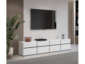 Szafka RTV Coma 225 biały/czarny