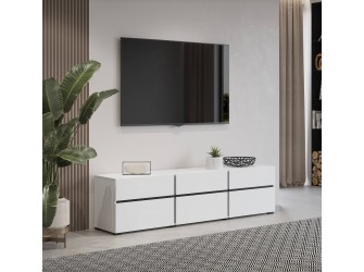 Szafka RTV Coma 180 biały/czarny