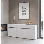 Komoda Coma 3D3S 180 biały/czarny