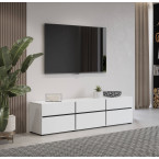 Komoda Coma 4D 119 biały/czarny