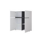 Komoda Coma 4D 119 biały/czarny