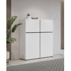 Komoda Coma 4D 119 biały/czarny